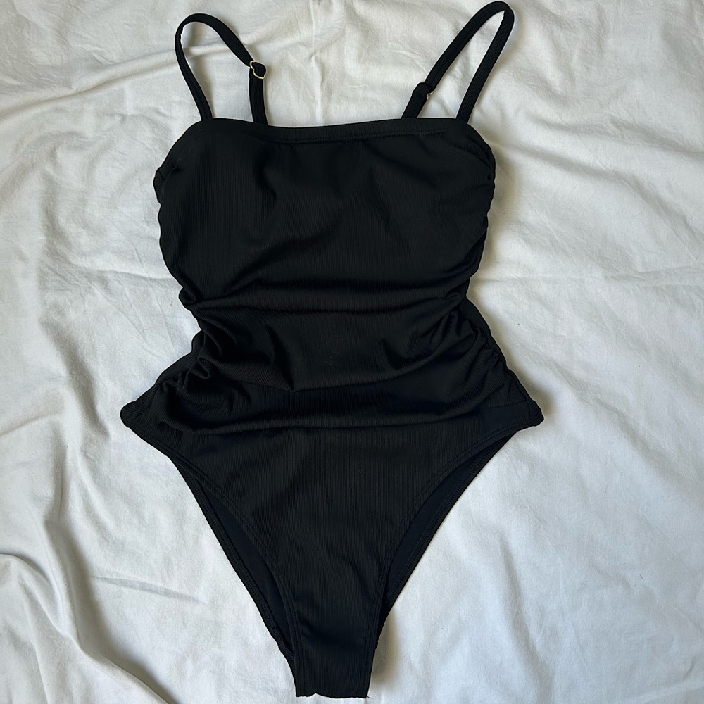 Shade & Shore Womens Black One Piece Swimsuit
